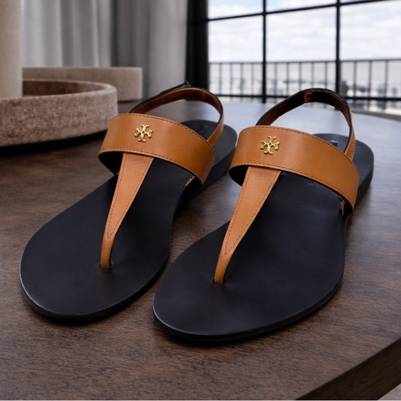 Tory Burch Shoes - Tory Burch Brown/Black Capri Thong Sandals (Size 8.5)